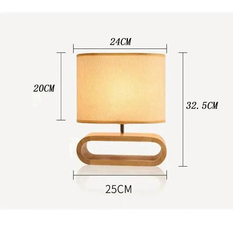 Nordic Wood Base Table Lamp │ Modern Table Mood Light For Bedroom Decoration - Besontique Home