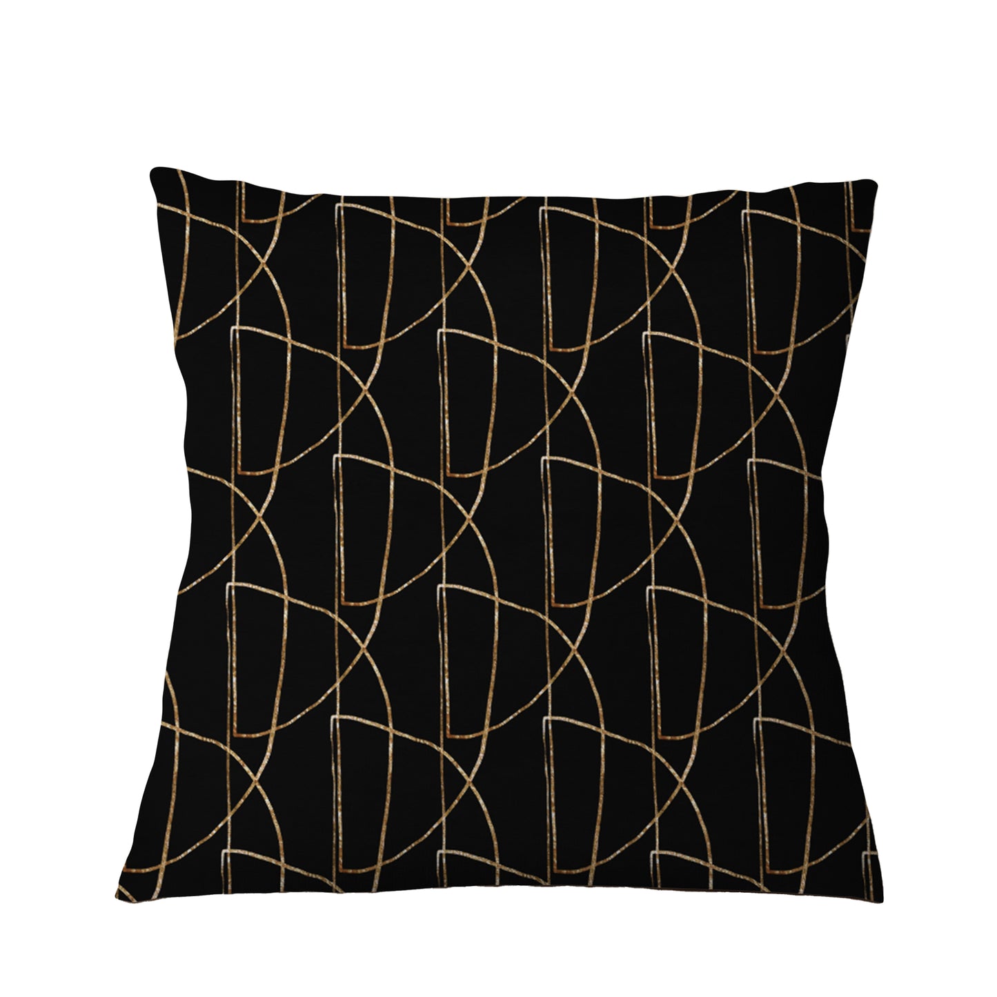 Black Gold Pattern Pillow Cushion & Cover, Abstract Decorative Pillow, Sofa Living Room Bedroom Decor