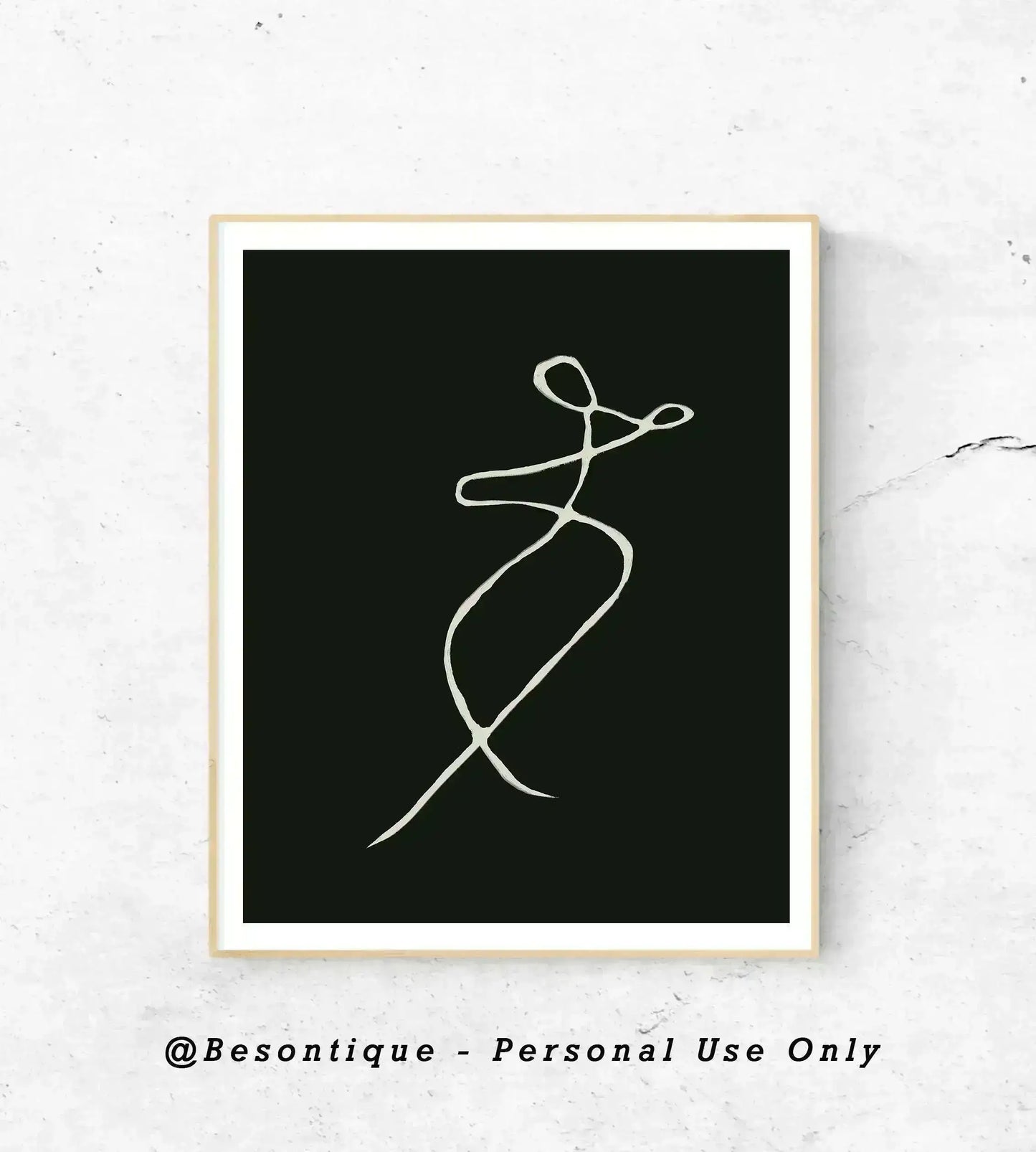 [] Set of 2 Modern Contemporary Digital Prints, Female Abstract Line Art, Minimal Gallery Wall Art, Dark Green Down Tone Printable Poster - Besontique Home