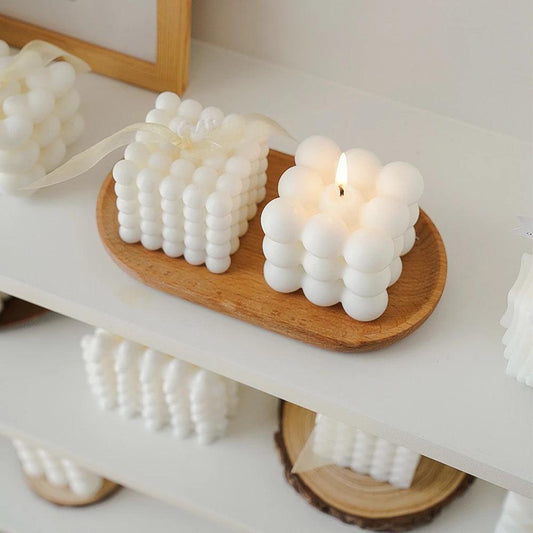 Various Bubble Cube Candles │ Soy Wax Scented candle │ Home Decor Ornaments - Besontique