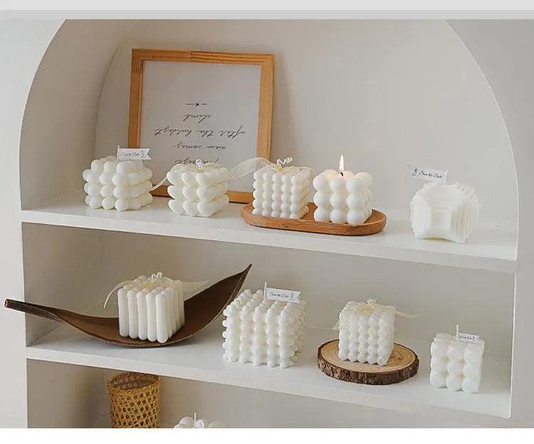Various Bubble Cube Candles │ Soy Wax Scented candle │ Home Decor Ornaments - Besontique Home
