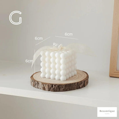 Various Bubble Cube Candles │ Soy Wax Scented candle │ Home Decor Ornaments - Besontique Home