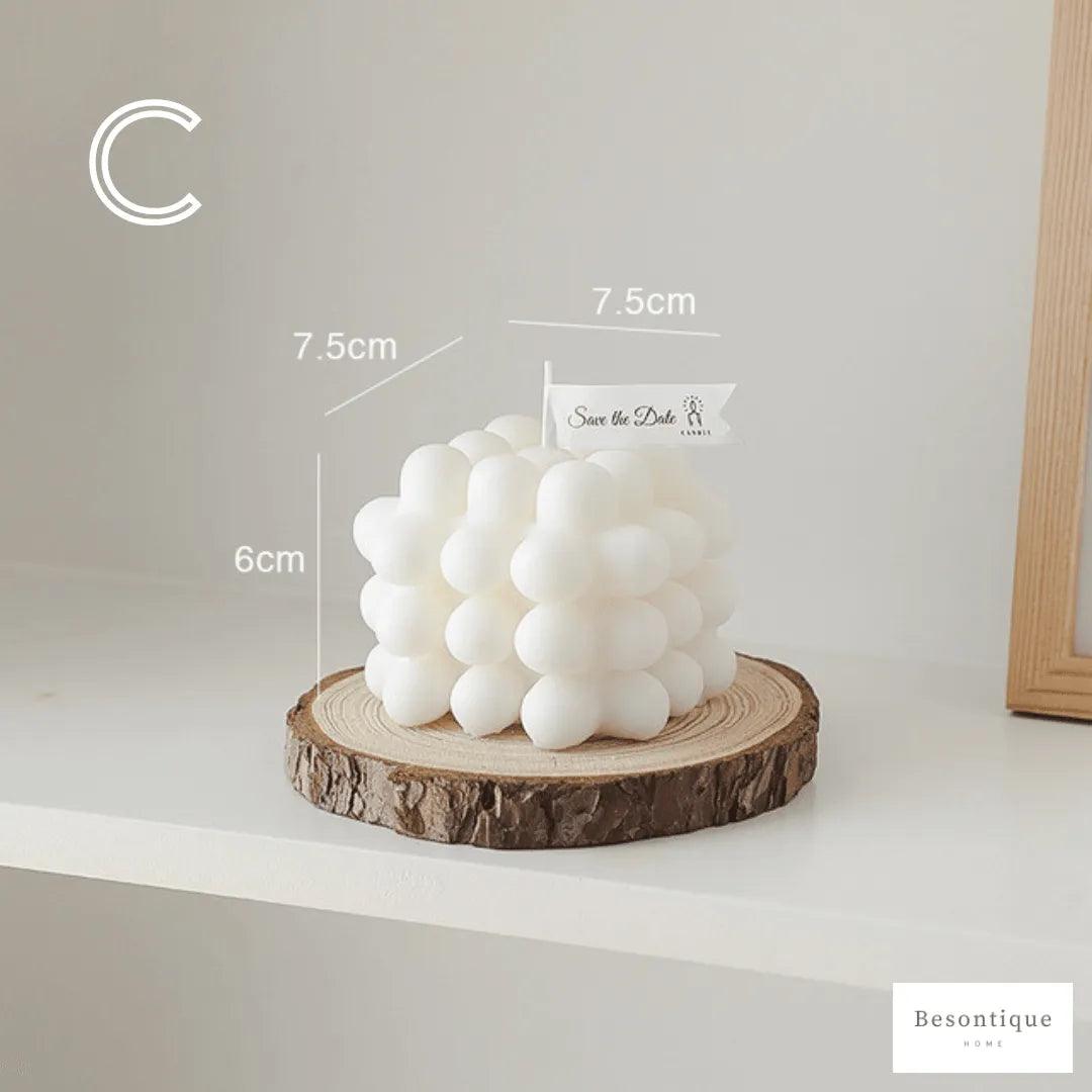 Various Bubble Cube Candles │ Soy Wax Scented candle │ Home Decor Ornaments - Besontique Home