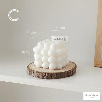 Various Bubble Cube Candles │ Soy Wax Scented candle │ Home Decor Ornaments - Besontique Home