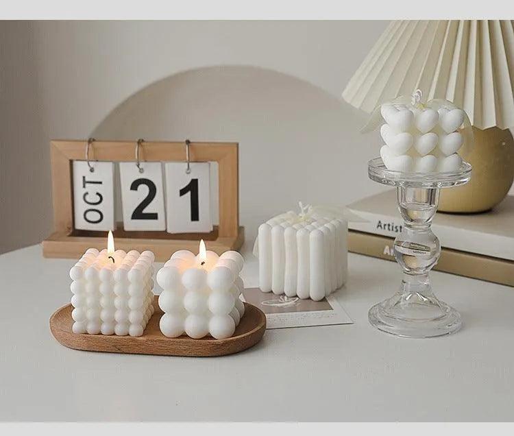 Various Bubble Cube Candles │ Soy Wax Scented candle │ Home Decor Ornaments - Besontique Home