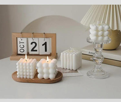 Various Bubble Cube Candles │ Soy Wax Scented candle │ Home Decor Ornaments - Besontique Home