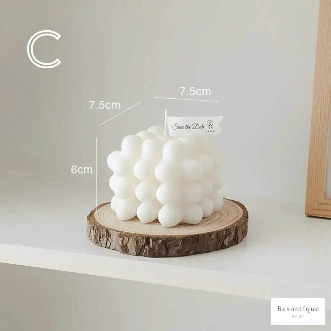 Various Bubble Cube Candles │ Soy Wax Scented candle │ Home Decor Ornaments - Besontique Home