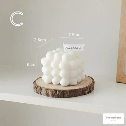 Various Bubble Cube Candles │ Soy Wax Scented candle │ Home Decor Ornaments - Besontique Home