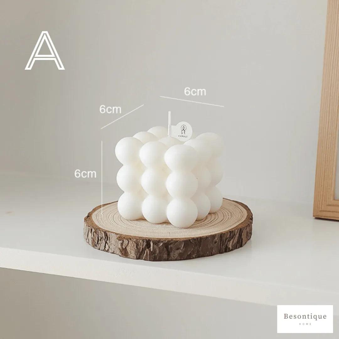 Various Bubble Cube Candles │ Soy Wax Scented candle │ Home Decor Ornaments - Besontique Home