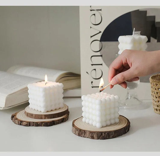 Various Bubble Cube Candles │ Soy Wax Scented candle │ Home Decor Ornaments - Besontique Home