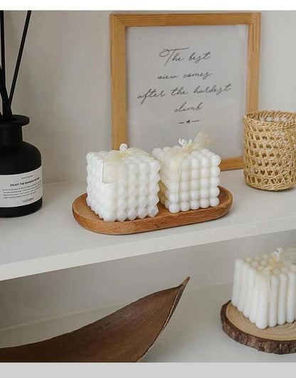 Various Bubble Cube Candles │ Soy Wax Scented candle │ Home Decor Ornaments - Besontique Home