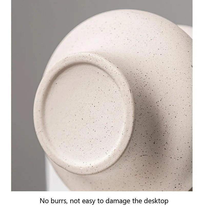 White Beige Nordic Ceramics Dried Flower Vase │ Pampas Grass Pot Vases │ Simple Home Decor Item - Besontique Home