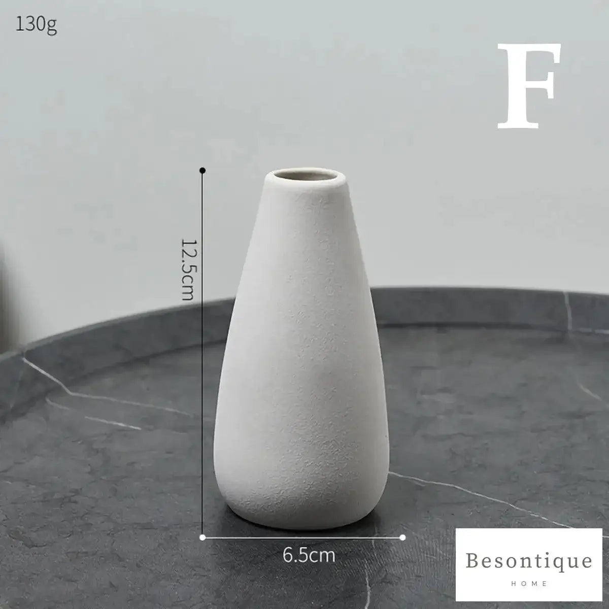 White Simple Ceramic Dried Flower Vase │ Home Decor Room Decorative Item - Besontique Home