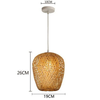 Bamboo Hanging Ceiling Lamp B │ Handmade Wooden Ratten Lighting For Home Decoration